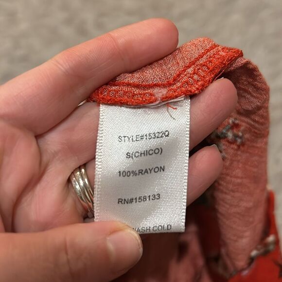 Staccato women’s red‎ cherry blossom gathered front tank top size smalll - Picture 3 of 4